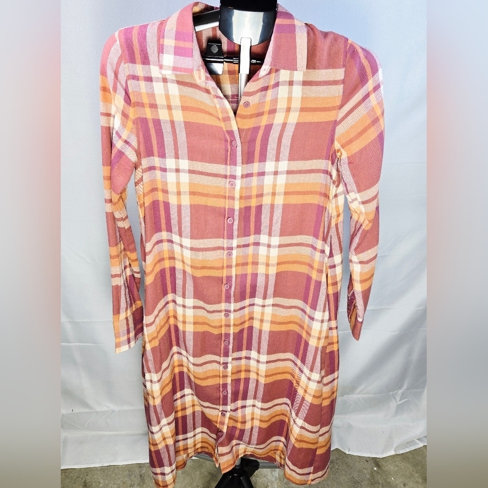 Anthropologie‎ By Together 100% Cotton Plaid Button Up Cottagecore Dress, Small